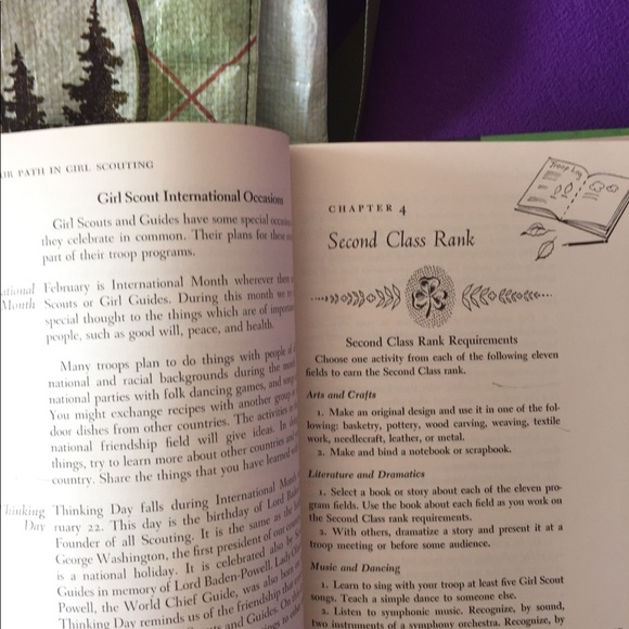 Vintage 1957 Girl Scout Manual, 6 Badges,Carry Bag - Picture 12 of 15